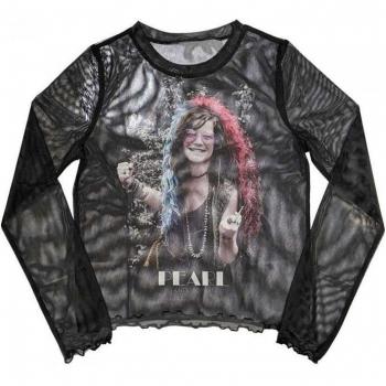 Top corto da donna Janis Joplin in rete Pearl Garden