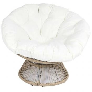 Fauteuil de jardin pivotant Cancun avec coussin déperlant