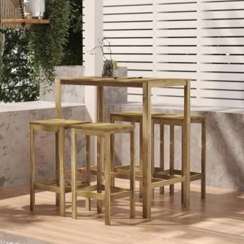 Barra de desayuno madera pino impregnada 110x60 cm altura 110 cm