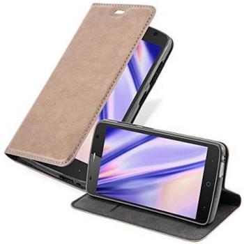 Cubierta Elegante ZTE Blade L5 Plus Marrón Café con Función de Soporte