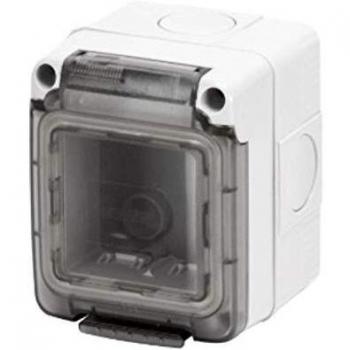 Contenitore per apparecchi System, 2 moduli, IP65, grigio, 6,6 x 6,6 x 8,2 cm