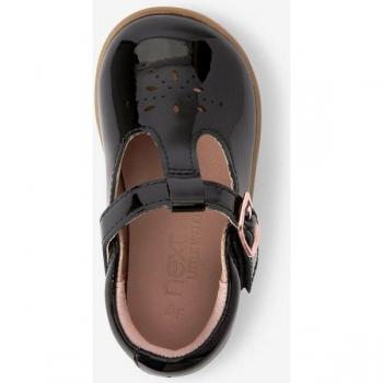 Standard Fit Black Patent Leather First Walker T-Bar Touch Shoes F