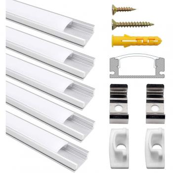 Jirvyuk 6 Pack U-Shape LED Channel