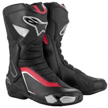 Alpinestars Botas de Moto SMX-6 V3 Negro Rojo Plata (43)
