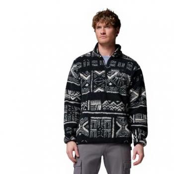 Columbia Rugged Ridge High-Pile Half Zip Black Fleece Jacket – Men’s S