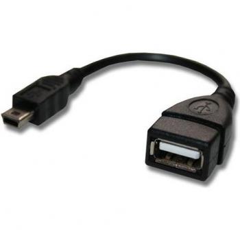 Adaptateur OTG Mini‑USB mâle à USB femelle noir pour Xoro PAD 712