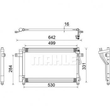 Behr HVAC Condenser for Air Conditioning, Part Number: 8FC351318-071