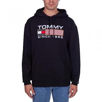 Felpa con Cappuccio Tommy Jeans Uomo Nero XL