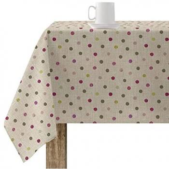 Nappe en résine antitache en lin lisse XL 180x250 cm