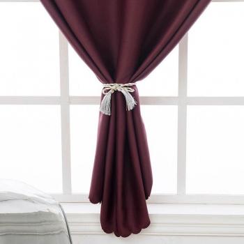 Rideaux de fenêtre uni anti-poussière, fixation Velcro, pose rapide sans poinçon