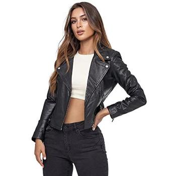 Tazzio Damen Lederjacke Schwarz M – Luxuriöses Streetwear-Highlight