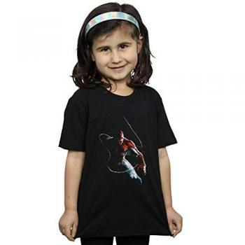 Marvel Girls Spider-Man T-Shirt Black 12-13