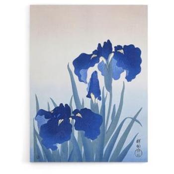 Koson Blue Iris Floral Painting