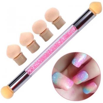 Bysameyee Gradient Sponge Brush Kit voor Nagels