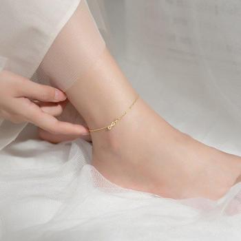 Sterling Silver Infinity Anklet for Women