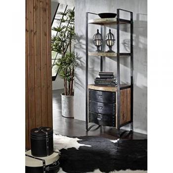 Industrial Mehrfarben Regal aus Altholz 70 × 40 × 200 cm – Modell 10, Massivmöbel24