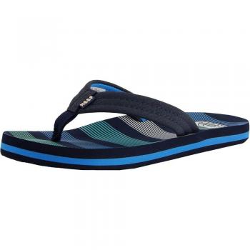 Reef Ahi Deep Sea Stripes Flip Flops for Men UK 4