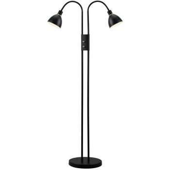 Office & Living Room Ray Dual‑Light Floor Lamp (Black)