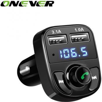 Onever Dual USB Car Charger with FM Transmitter