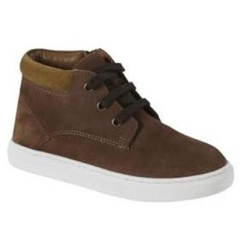 Chaussures Montantes VERTBAUDET Cuir Zippées Marron (Garçon)