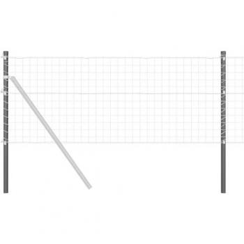 Vidaxl 12 Pcs de Poteaux de clôture gris 120 cm, acier revêtu de poudre