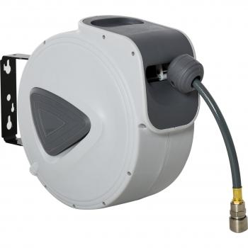 Dévidoir Automatique DURHAND 20m+194cm – Raccord Φ1/4'' – Montage Murale, Pivot 180° – Gris