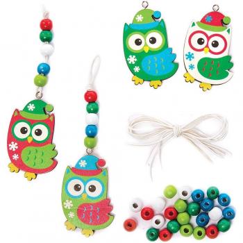 Owl Bead Decoration Kits for Christmas