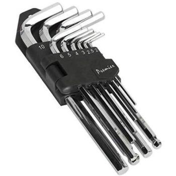 10‑Pack Metric Hex Allen Key Set – Sealey AK7166 – Fully Polished