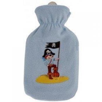 Wärmflasche 500 ml Pirat Fleece-Design