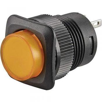 TRU Components Bouton Poussoir à Pression TC-R13-508A-05YL 1587631 250 V/AC 1.5 A 1 x Off/(on) à Rappel 1 pc(s)