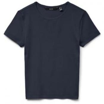 T-shirt côtelé Vero Moda Bleu marine taille S féminin
