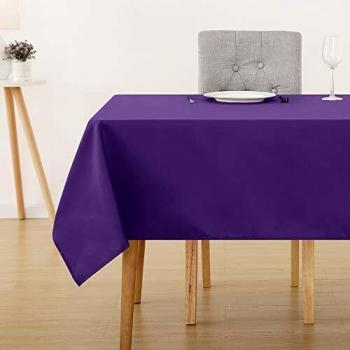 Nappe anti‑tache violet 150 x 150 cm – protection de table