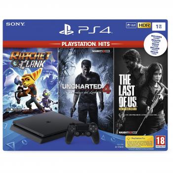 Consola Playstation 4 1TB + Ratchet & Clank + The Last of Us + Uncharted 4