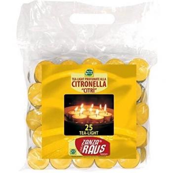 Candele Naturali alla Citronella per Zanzare, 25 Pezzi