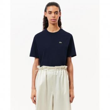 Camiseta Lacoste mujer holgada algodón suave manga corta