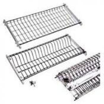 Scolapiatti Acciaio Cromo 76 x 23 cm – Sistema a Portale