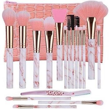 DuoBlend 16‑Piece Makeup Brush Collection – Foundation, Eyeshadow, Contour, Blush, Eyebrow, Razor