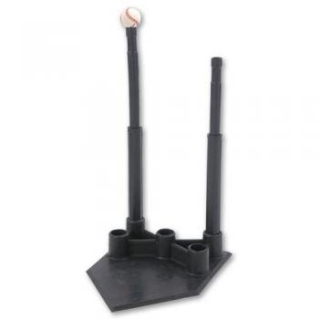 ProPitch 5‑Spot Batting Tee – Dark Black