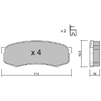 AISIN BPTO-2902 Pastilhas de Freio