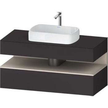 Meuble sous lavabo Qatego, 120x55x60 cm, Duravit, niche intégrée