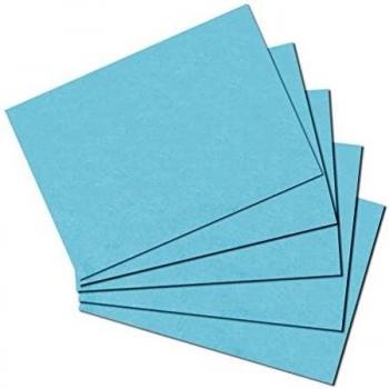 Cartes Index A6 par Herlitz bleu