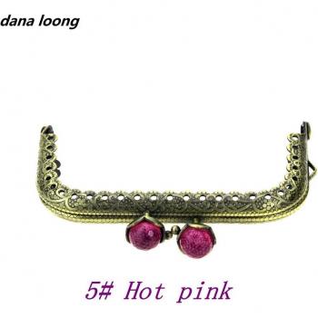 DIY Bag Accessory: 8.5 CM Antique Bronze Purse Frame with Square Lotus Head
