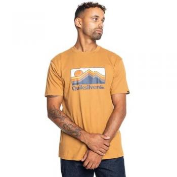 Manga corta Quiksilver Marrón XXL con efecto degradado