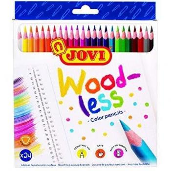 Lot de 24 Crayons de Couleur Sans Bois par Jovi