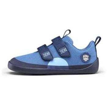 AFFENZAHN Kinder Sneaker Barfußschuhe BAUMWOLLE GLÜCKSBÄR blau | 26