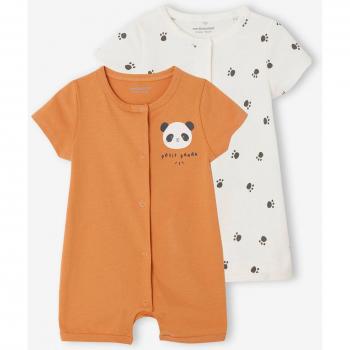 VERTBAUDET Lot de 2 combi-shorts pour bébés orange