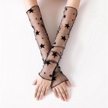 Bestickte Sonnenhandschuhe für Frauen