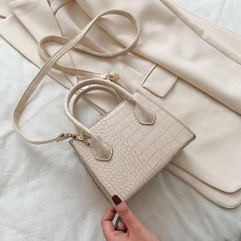 PU Leather Crocodile Pattern Shoulder Bag for Women
