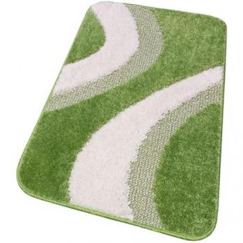 Trío de Tapetes de Inodoro y Lavabo Verde Texturizado