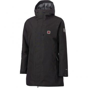 Chaqueta Impermeable Ternua Conne Negra para Mujeres, Modelo S